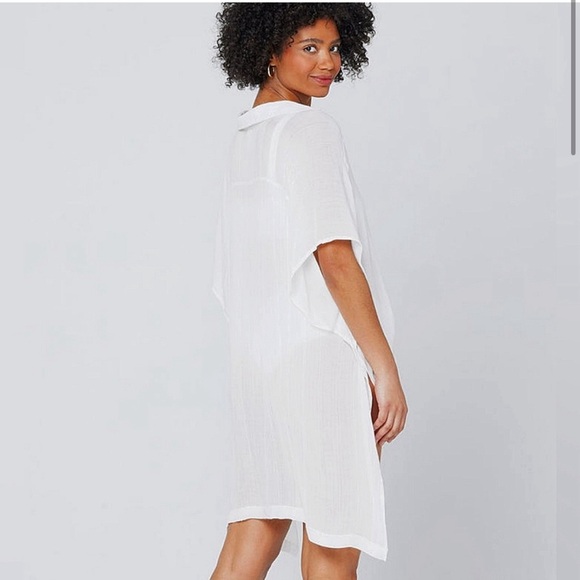 L*Space White Gauzy Anita Cover Up size XS/S - Picture 2 of 6